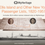 MyHeritage adds 90 million records from the Ellis Island and other New York Passenger Lists collection to SuperSearch™.
