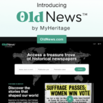 MyHeritage, the leading global family history platform, announced today the launch of OldNews.com, an innovative website for historical newspapers. OldNews.com enables genealogists, researchers, and history enthusiasts to search, save, and share articles about people and events throughout history.